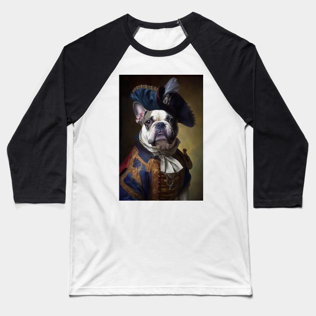 French Bulldog Classic Portrait Baseball T-Shirt by YeCurisoityShoppe